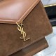 YSL Cassandra Medium Top Handle Calfskin and Suede Leather 3 Colors
