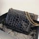 YSL Cassandra Medium Chain Bag Black Tortoise Pattern Calfskin Leather 