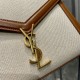 YSL Cassandra Top Handle Canvas and Calfskin Suede Leather 2 Colors