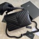 YSL College Chain Bag in Black Lambskin Leather 