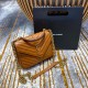 YSL College Chain Bag in Roasted Brown Oil Calfskin Leather Wood handle