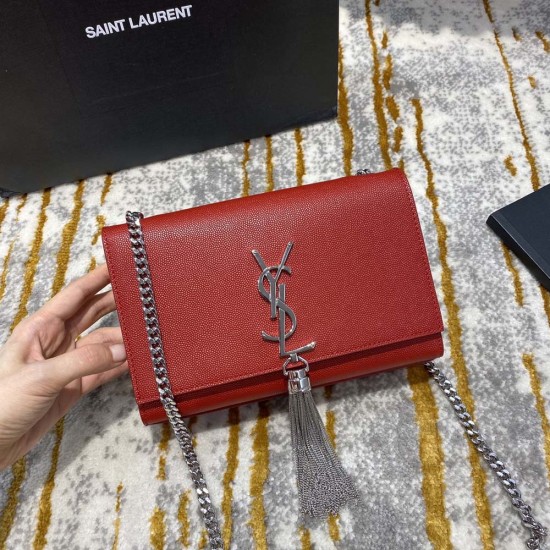 YSL Kate Chain Bag With Tassel in Caviar Calfskin Leather 4 Colors 2 Size