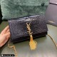 YSL Kate Chain Bag With Tassel in Black Crocodile Embossed Calfskin Leather 6 Colors 2 Sizes