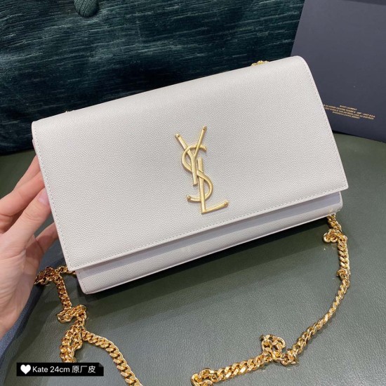 YSL Kate Chain Bag in Caviar Calfskin Leather 6 Colors 2 Sizes