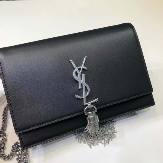 YSL Kate Chain Wallet With Tassel in Smooth Calfskin Leather 3 Colors