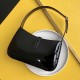 YSL LE 5 À 7 Hobo Bag In Black Patent Calfskin Leather