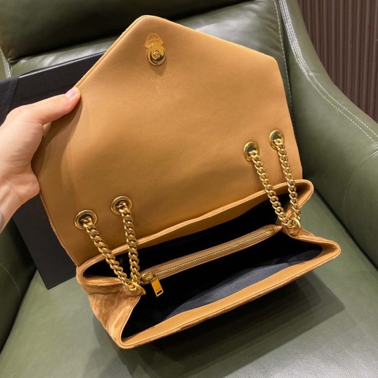 YSL Loulou Bag In Matelasse "Y" Suede Calfskin Leather 3 Colors