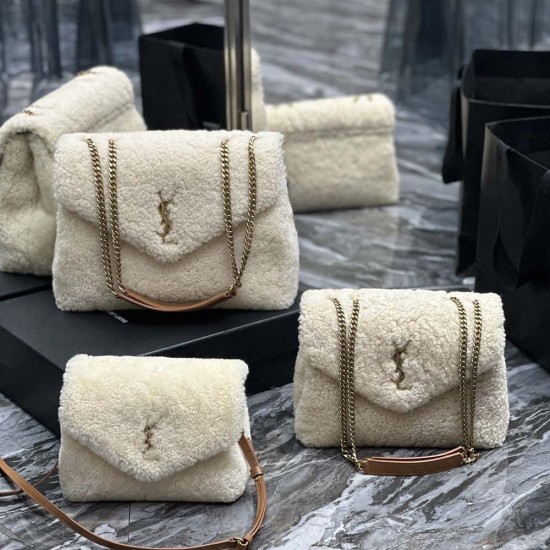 YSL Loulou Bag In Matelasse "Y" Woollen and Calfskin Leather 