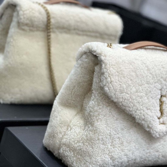 YSL Loulou Bag In Matelasse "Y" Woollen and Calfskin Leather 