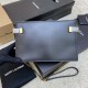 YSL Manhattan Small Shoulder Chain Bag In Black Box Saint Laurent Leather