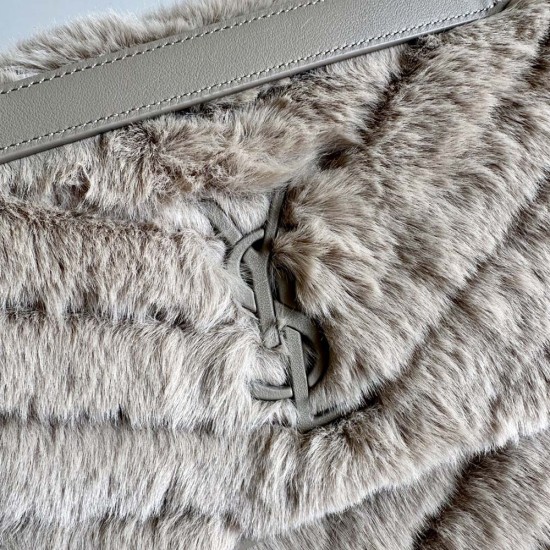 YSL Niki In Fur and Calfskin Leather
