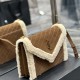 YSL Gaby Bag In Chamois Leather And Lamb Wool