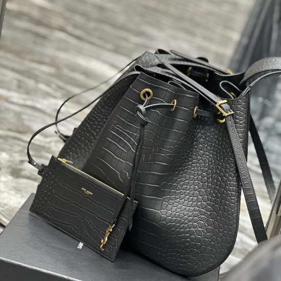 YSL Paris VII Large Flat Hobo Bag In Calfskin Leather 2 Colors