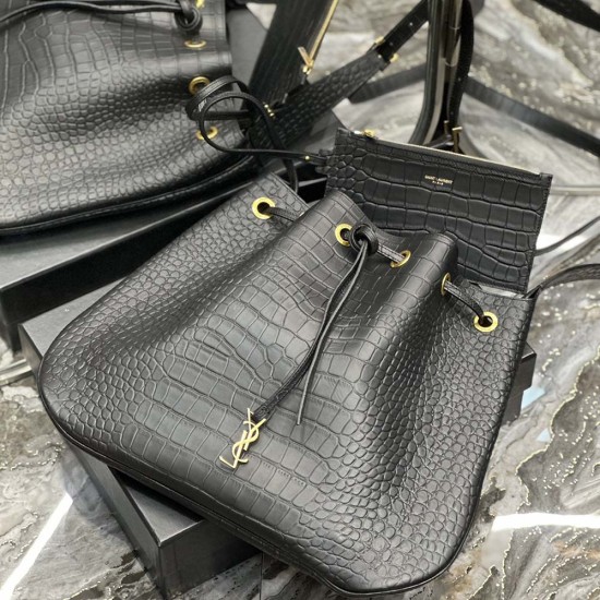 YSL Paris VII Large Flat Hobo Bag In Calfskin Leather 2 Colors