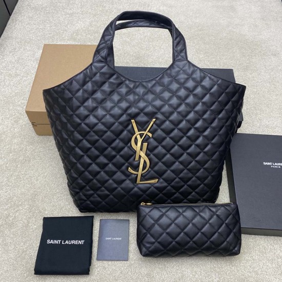 YSL Icare Maxi Shopping Bag In Quilted Lambskin 2 Colors