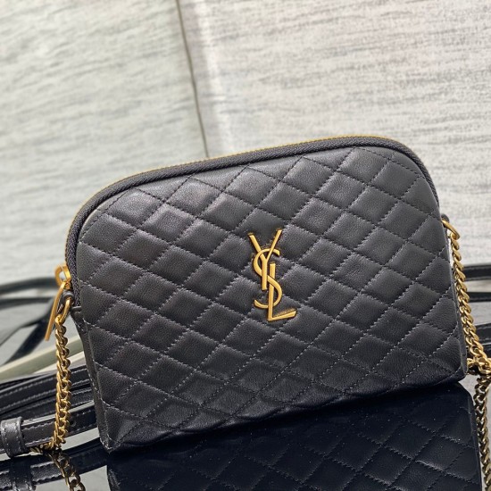 YSL Gaby Zipped Pouch In Quilted Lambskin