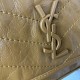 YSL Niki In Brown Crinkled Vintage Calfskin Leather