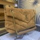 YSL Puffer Bag In Suede Calfskin Leather 2 Colors