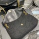 YSL Puffer Bag In Woolen and Calfskin Leather