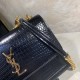 YSL Sunset Medium Chain Bag in Crocodile Embossed Calfskin Leather 8 Colors
