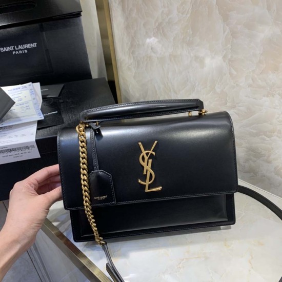 YSL Sunset Medium Top Handle in Smooth Calfskin Leather 5 Colors
