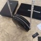 YSL Vinyle Round Camera Bag in Black Stone Pattern Calfskin leather