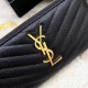YSL Monogram Zip Around Wallet In Caviar Calfskin 4 Colors
