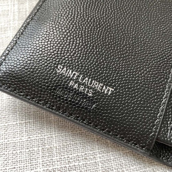 YSL Monogram Cardholder Wallet In Caviar Calfskin 3 Colors